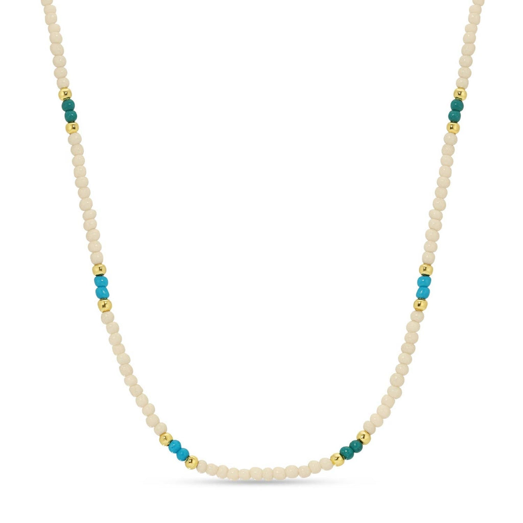 Splendid Iris - Sale - Delicate Seed Bead Necklaces - Assorted: Taupe/Peach/Grey