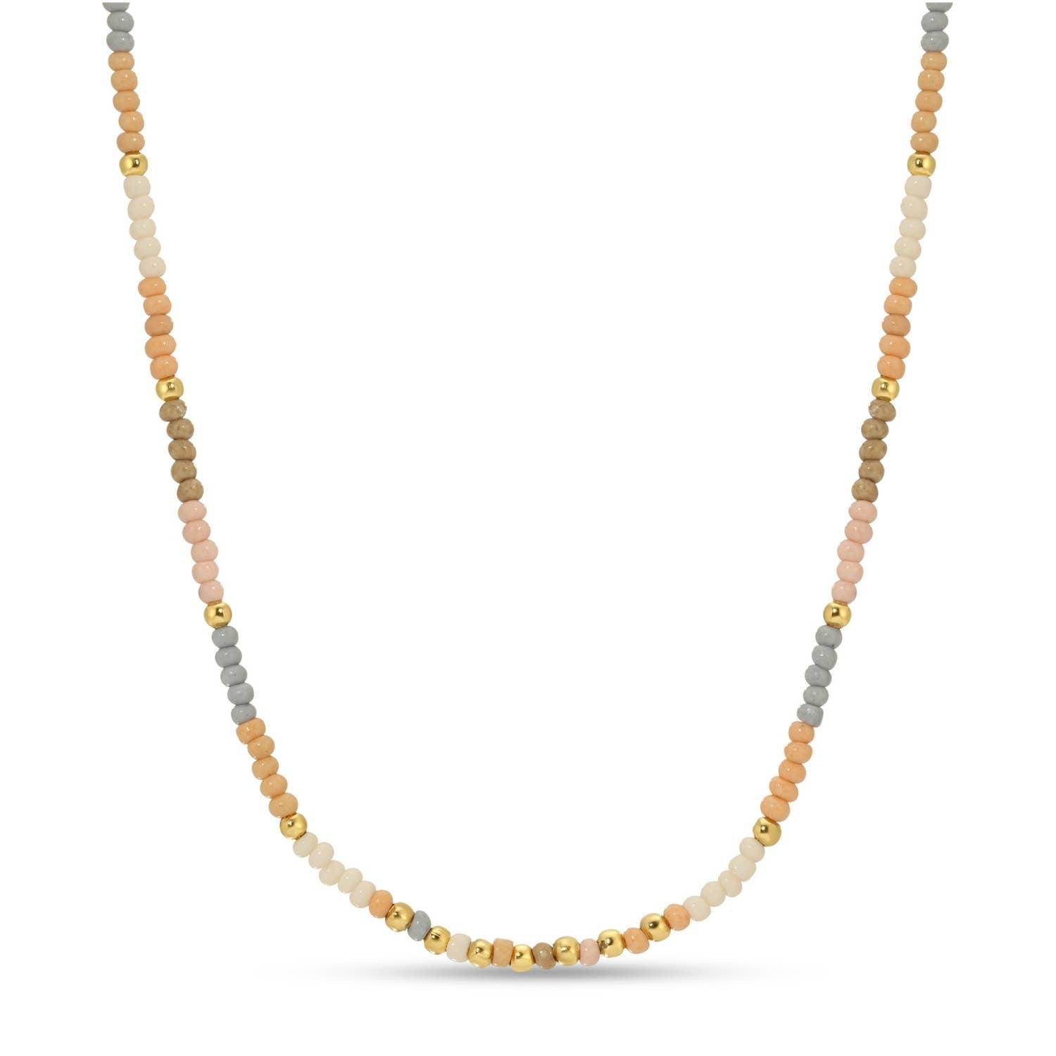 Splendid Iris - Sale - Delicate Seed Bead Necklaces - Assorted: Taupe/Peach/Grey