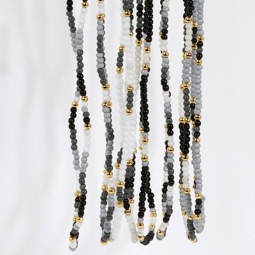 Splendid Iris - Sale - Delicate Seed Bead Necklaces - Assorted: Taupe/Peach/Grey