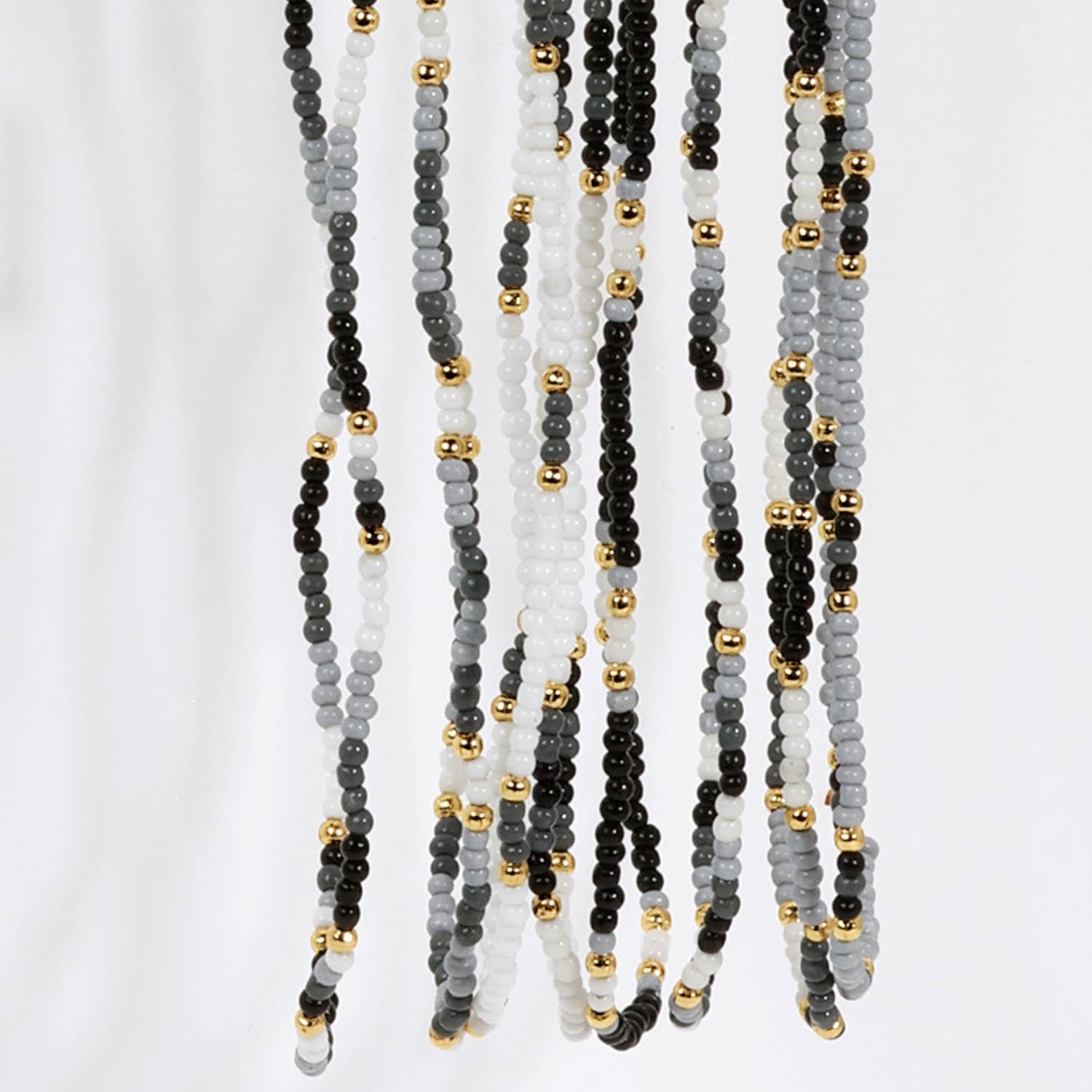 Splendid Iris - Sale - Delicate Seed Bead Necklaces - Assorted: Taupe/Peach/Grey