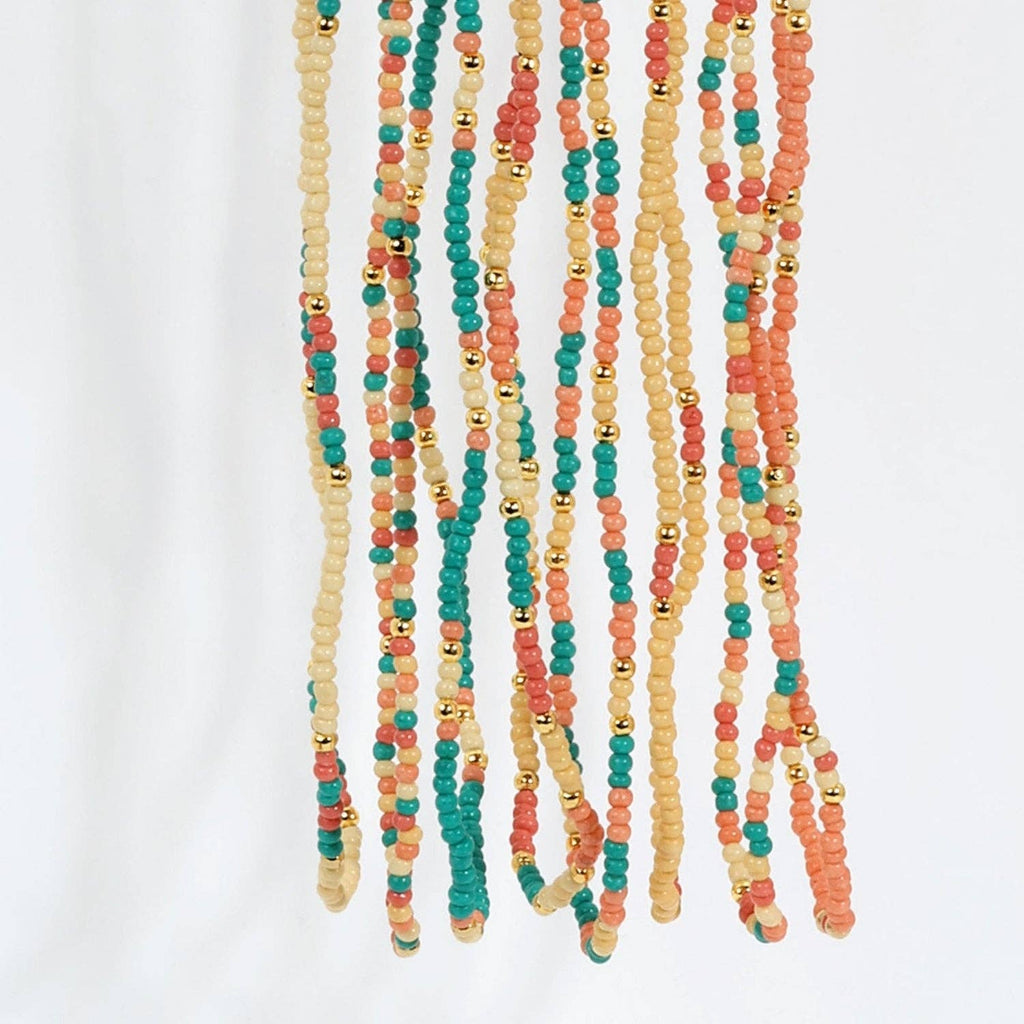 Splendid Iris - Sale - Delicate Seed Bead Necklaces - Assorted: Taupe/Peach/Grey