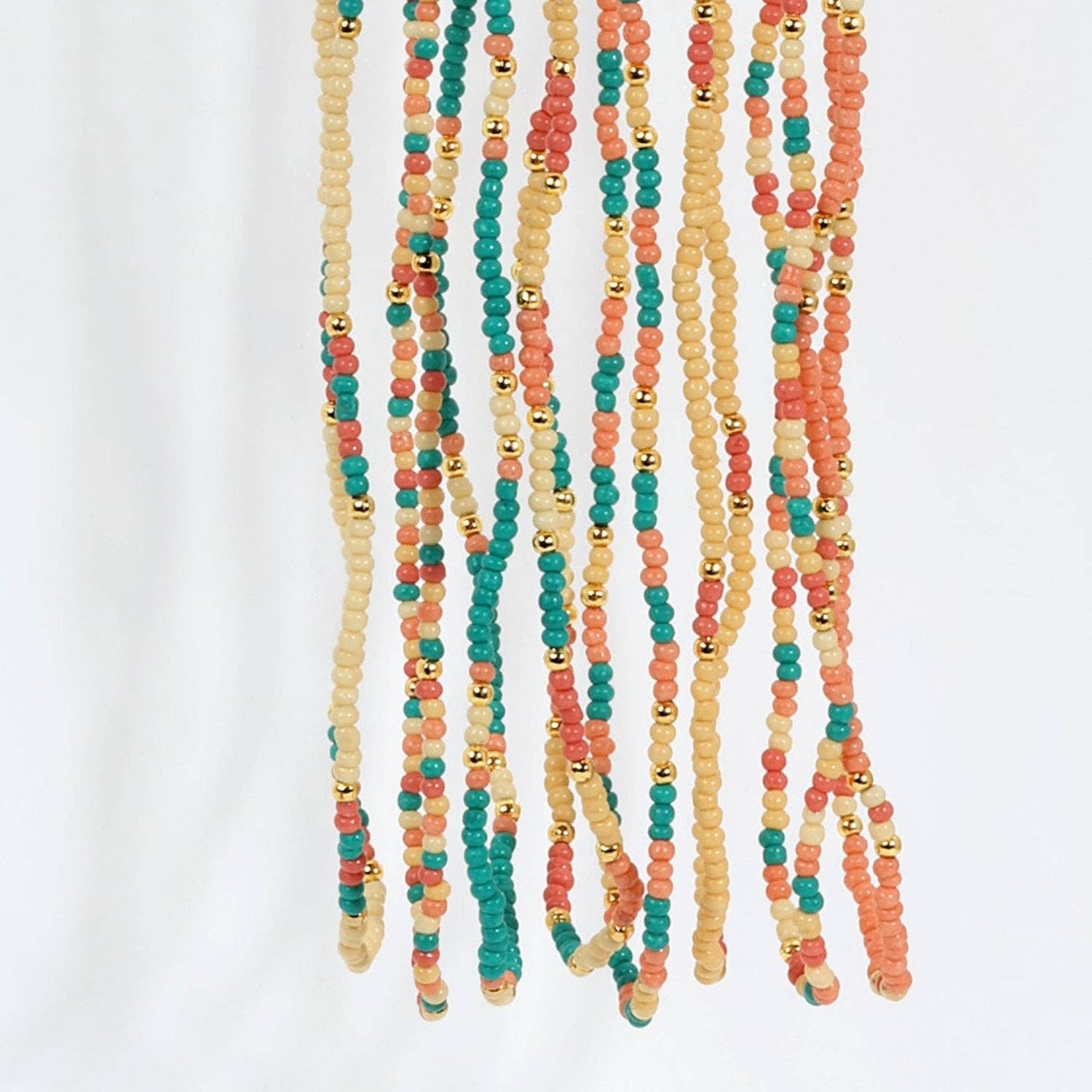 Splendid Iris - Sale - Delicate Seed Bead Necklaces - Assorted: Taupe/Peach/Grey
