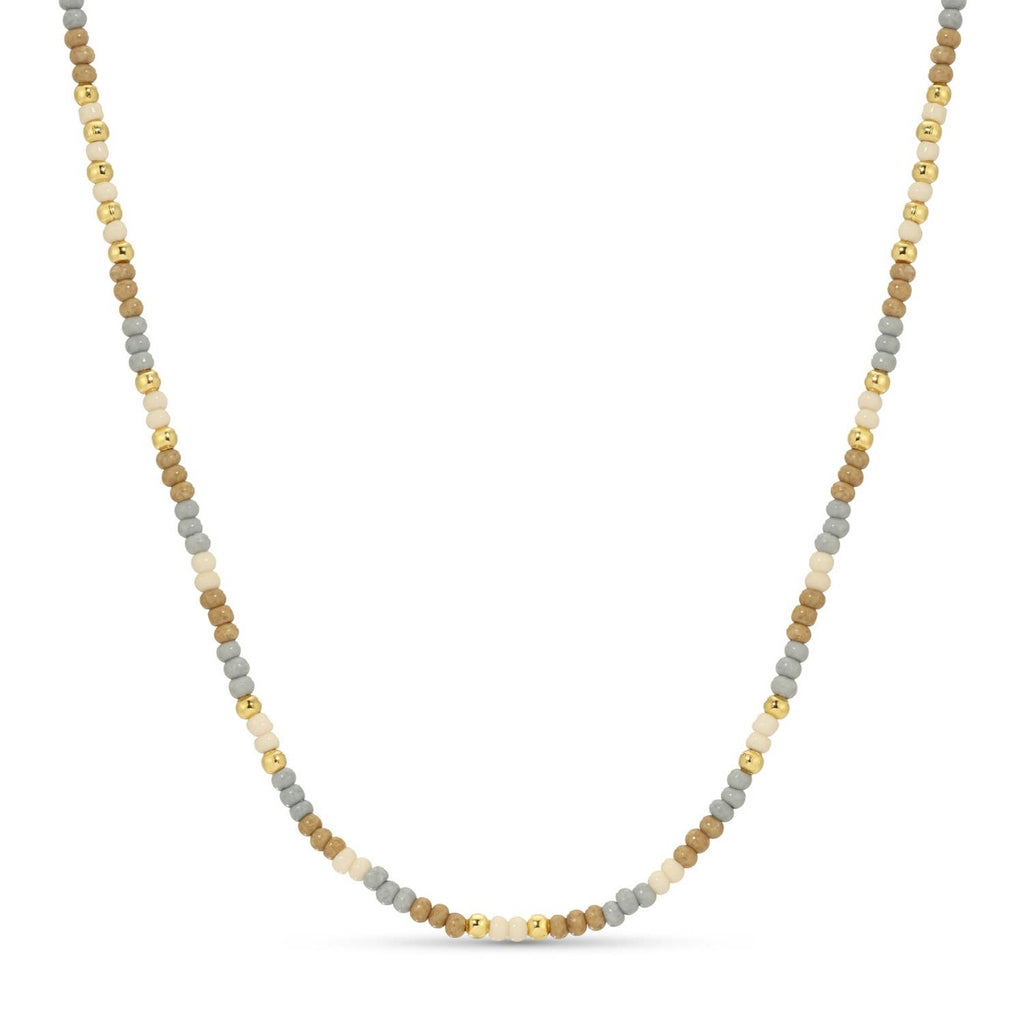 Splendid Iris - Sale - Delicate Seed Bead Necklaces - Assorted: Black/Grey/White