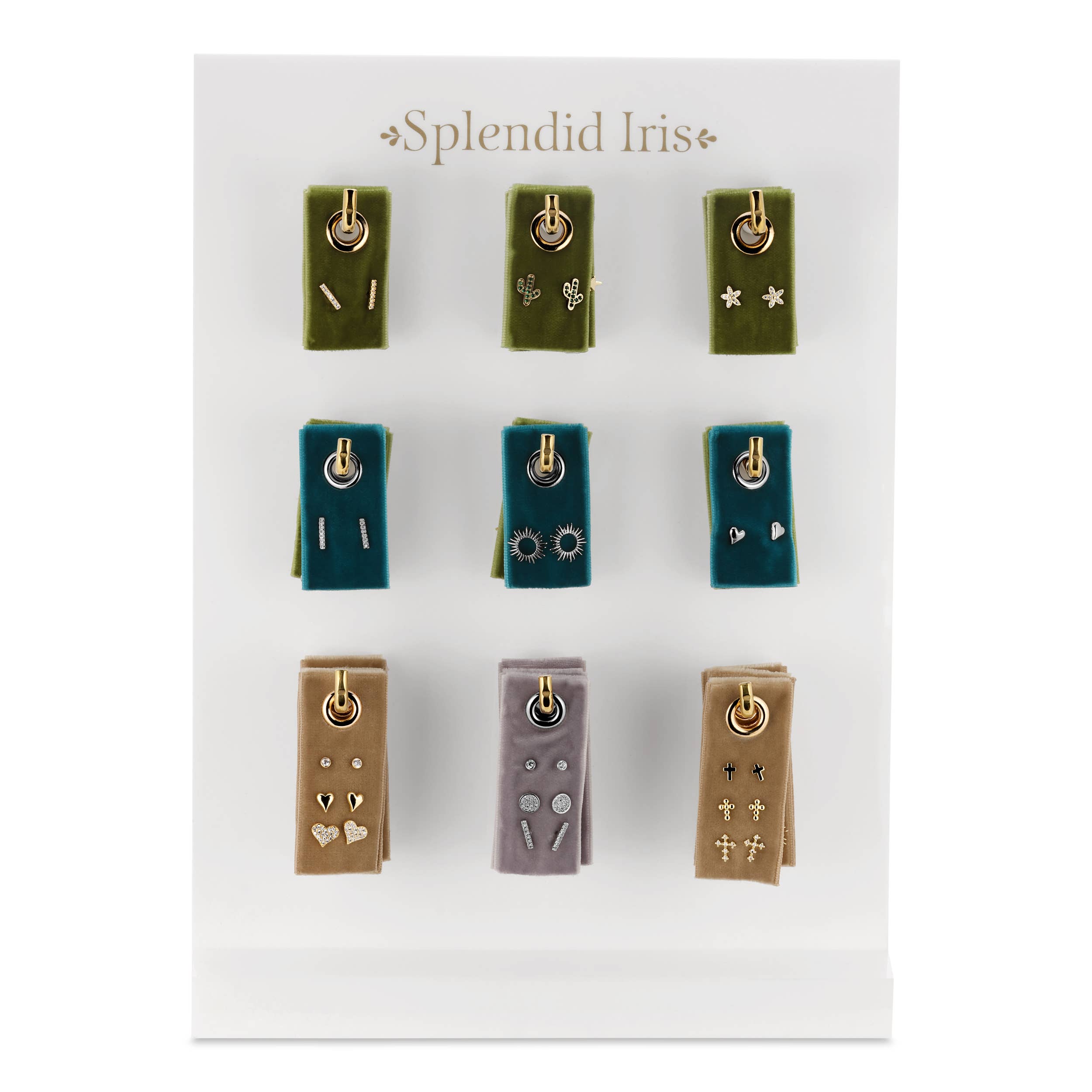 Splendid Iris - Branded 9 Hook Display